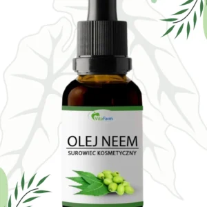 Olej neem Nierafinowany 100ml Przeciwdziała Szkodnikom Zapobiega Chorobom Nawóz